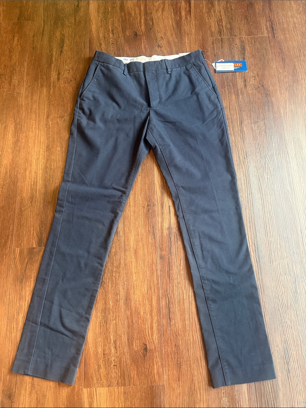 Old Navy Men's Dark Navy Straight Chinos, Built in Flex